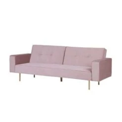 Beliani Driezitsbank - VISNES Roze Fluweel -Relax Verkoop 8c94ce17a6b54ea69c16d0d53a92ebbd