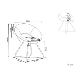 Beliani Fauteuil RACHEL - Beige Fluweel -Relax Verkoop 8dab2744cbaf4386965ebb9b5d770ca9