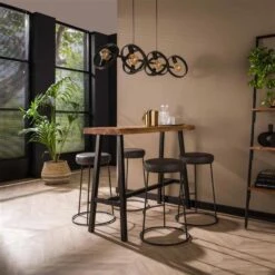 Hoyz - Barkruk Kunstleder - Grijs - 4 Stuks -Relax Verkoop 8e2016e383aa4decb623e2e67c80f07b