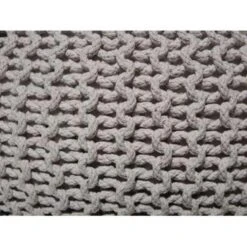 Beliani Poef CONRAD - Grijs Katoen -Relax Verkoop 90b5d5b6bcec4a63ab33bbca21ad35b1