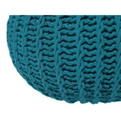 Beliani Poef CONRAD - Blauw Katoen -Relax Verkoop 919e302bef9949aeb15241fba5d02973