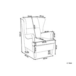 Beliani Oorfauteuil ABSON - Geel Polyester -Relax Verkoop 934a5aa004434d3885f12666fc305aab