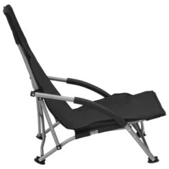 VidaXL Strandstoelen 2 St Inklapbaar Stof Zwart -Relax Verkoop 9552855a096e486e92e6fde3d9aba3eb