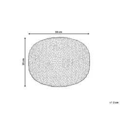 Beliani Poef CONRAD - Blauw Katoen -Relax Verkoop 96d17255e10a4d2a89294ed26f3722ff