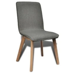 VidaXL Eetkamerstoelen 2 St Stof En Massief Eikenhout Lichtgrijs -Relax Verkoop 984d72a5980748dc91861f8a5f2a409f
