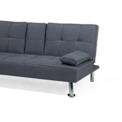 Beliani Driezitsbank - ROXEN Grijs Polyester -Relax Verkoop 99e68016eb6d420caa73c2fadd41ae42