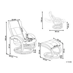 Beliani Massagestoel FORCE - Bruin Kunstleer -Relax Verkoop 9b6345c929504169a367f7b6e2f439be