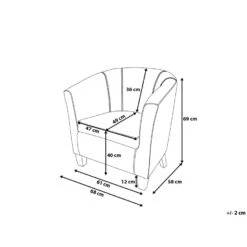 Beliani Fauteuil BORWICK - Bruin Kunstleer -Relax Verkoop 9cb9cc6958a24eb8a4d57eaacae478f9