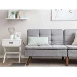 Beliani Driezitsbank - RONNE Grijs Polyester -Relax Verkoop 9d27cb4c933e423f9a24bdfc0941fe7b