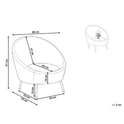 Beliani Fauteuil LANGA - Grijs Fluweel -Relax Verkoop 9e5b1eacf2f74f0da881234d065c0d35