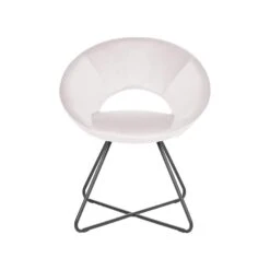 Beliani Fauteuil RACHEL - Beige Fluweel -Relax Verkoop 9f689d72582f482a83539a9d97f3f387