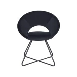 Beliani Fauteuil RACHEL - Zwart Fluweel -Relax Verkoop a57dfe6824ed4fa99a3ead5662137feb