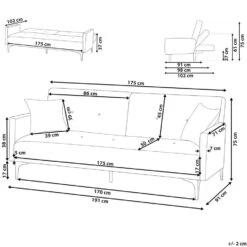 Beliani Driezitsbank - LUCAN Roze Fluweel -Relax Verkoop a81139694cd44a75aec81d7a081ae448