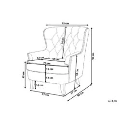 Beliani Fauteuil VIBORG - Grijs Polyester -Relax Verkoop ab4df196310044ba9aca4f6d2282fb37 1