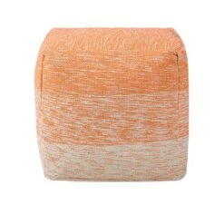 Beliani Poef HIRRI - Oranje Katoen -Relax Verkoop aeede6e5a6ba4264be5c811b437850a8