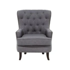 Beliani Fauteuil VIBORG - Grijs Polyester -Relax Verkoop b7ebe3c160984b8f97992119f0e1942c