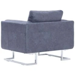 VidaXL Fauteuil Kubus Kunstsuède Grijs 7 VidaXL Fauteuil Kubus Kunstsuède Grijs -Relax Verkoop bae6328229f04d1ab88b57e96fdb6949