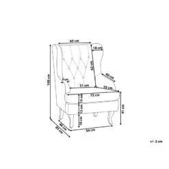 Beliani Oorfauteuil ALTA - Groen Fluweel -Relax Verkoop c613c8286ff74cb9a702831023c75fff 1