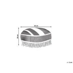 Beliani Poef OULAD - Wit Katoen -Relax Verkoop c9d4b0627fcb4050982ed72e7022482d
