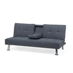 Beliani Driezitsbank - ROXEN Grijs Polyester -Relax Verkoop d1983fdb02994e249453b542f2ccd04e