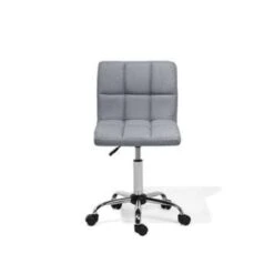Beliani Bureaustoel MARION - Grijs Polyester -Relax Verkoop d2b8eef6d17e4a1688605e936ffac369