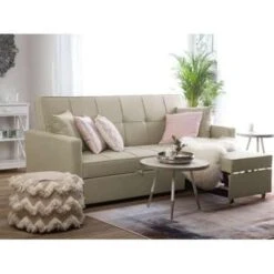 Beliani Slaapbank - GLOMMA Beige Polyester -Relax Verkoop d80bc6fa8a0b4a86bc7f45a1dbf8030c
