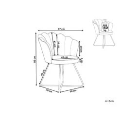 Beliani Fauteuil LOVELOCK - Blauw Fluweel -Relax Verkoop e13dc2e141f4407a9a8b47e95c047433