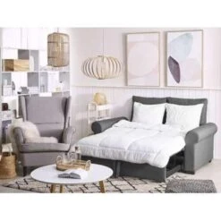 Beliani Slaapbank - SILDA Grijs Polyester -Relax Verkoop e8269039aeed45619ea38e78d90d67cb