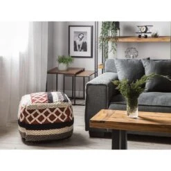 Beliani Poef SAGAR - Multicolor Wol, Katoen -Relax Verkoop ea1f731010dd453d9059b8eea2b28d6e