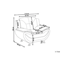 Beliani Fauteuil LEIRA - Grijs Kunstleer -Relax Verkoop ed21eb42995a453494415f54bc8bb56f