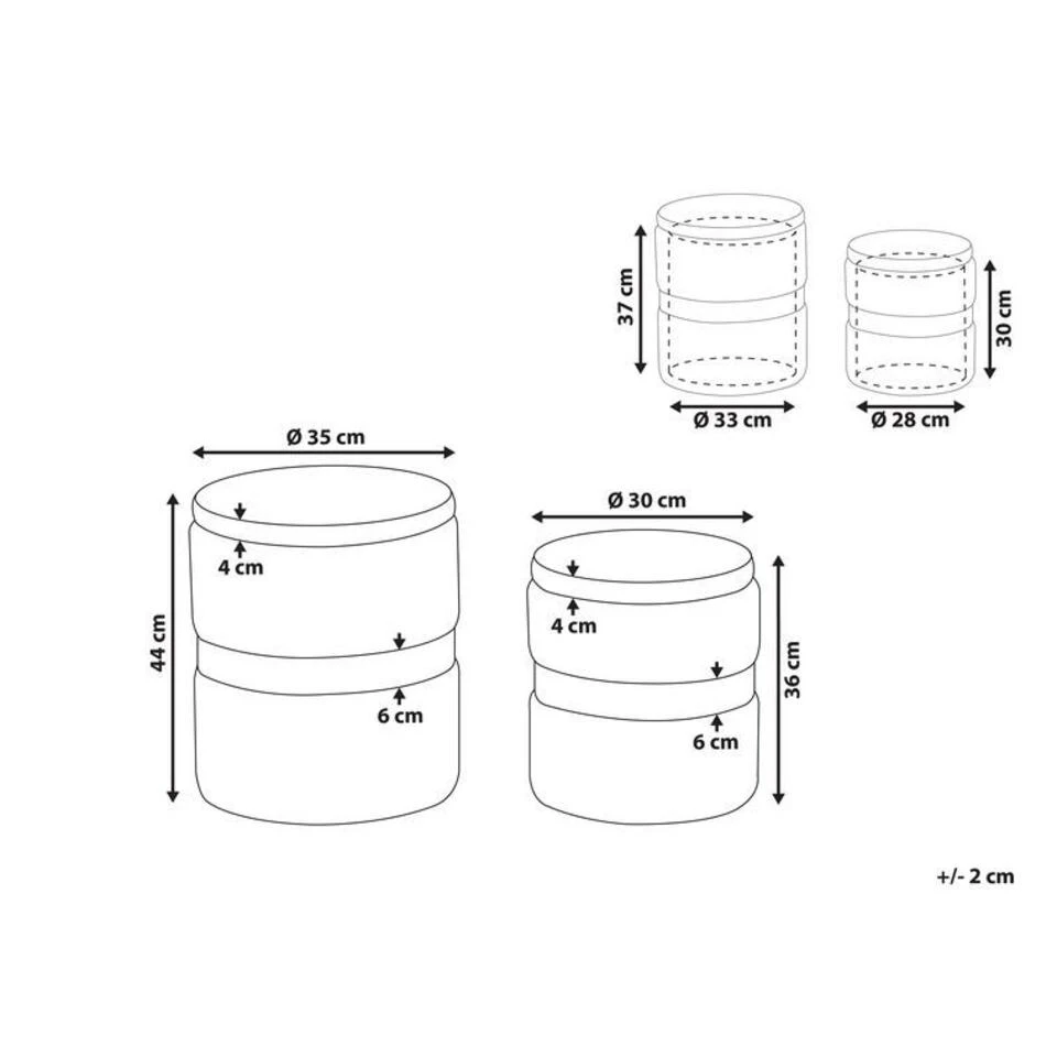 Beliani Poef DORIS - Grijs Fluweel 3 Beliani Poef DORIS - Grijs Fluweel - Image 3