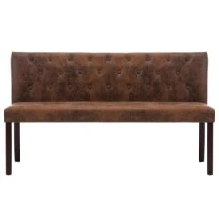 VidaXL Bankje 148,5 Cm Kunstsuède Bruin -Relax Verkoop f06cc1f1908e41149b76d62145e818a0
