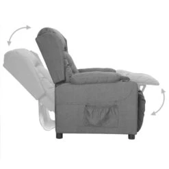 VidaXL Fauteuil Verstelbaar Stof Lichtgrijs -Relax Verkoop f23644ccc2e5448dbfeb701922baeed3