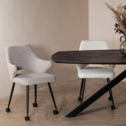 Giga Meubel Eetkamerstoel Bouclé - Stone - Stoel Jasmine -Relax Verkoop f2d712a597174e0c82a91a45a865fd4f