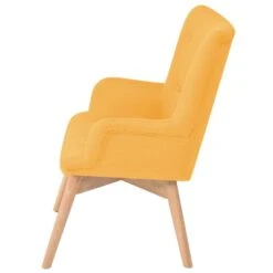 VidaXL Fauteuil Met Voetenbankje Stof Geel -Relax Verkoop f78504cce2734d61bb865d3ab456cdfe