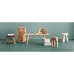 Decoratief Blok Naturel Teak Luuk - Bruin - 37x37x37 Cm -Relax Verkoop sf 11990793 1000